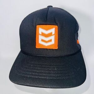 MTN OPS Shooter Hat Black‎ / Orange Truckers Hat Adjustable